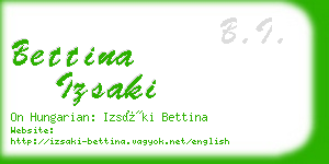 bettina izsaki business card